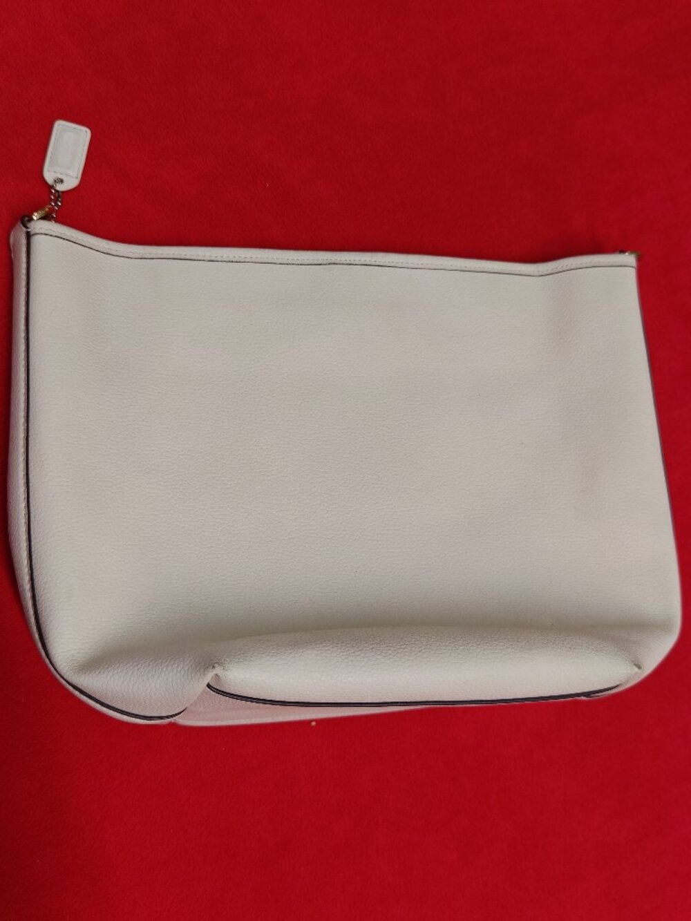 Coach Chalk White Pebbled Leather REVERSIBLE Crossbody Bag